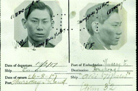 Images Supplied by Cairns Museum Left - Grandson, Bill (Benno) Yet Foy became an acclaimed jockey. Image courtesy of Brisbane Telegraph, March 12, 1949, TROVE. Father and son embark on a trip to Hong Kong in 1917: Yet Foy (Yip Hoy) aged 75 and William Yet Foy aged 24. CEDT record images courtesy of the National Archives of Australia.