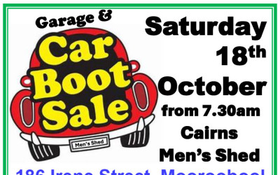 Cairns Men’s Shed - Garage & Car Boot Sale | MOOROOBOOL