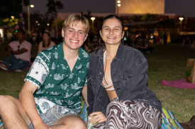 Harrison Phipps and Daly Collis were all smiles at the concert.