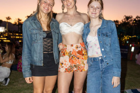 Paloma Collins-Steele, Leah Snelling and Isabelle Ince at The Jungle Giants concert.