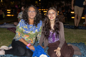 Rebecca Bennett and Stephanie Munro enjoyed The Jungle Giants.