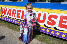 Cleo Hodges from Smithfield with her first show bag.