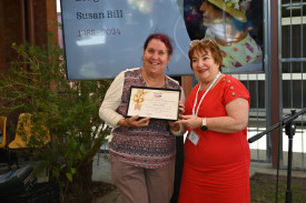 Philippa O’Donell from FNQ Volunteers and winner of the commitment and long service award Susan Bill.