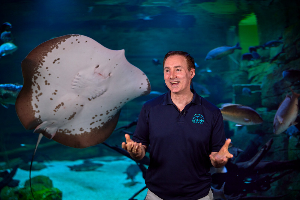 CEO & Co-Founder, Daniel Leipnik joined by Baby Jessica the freshwater whiptail ray