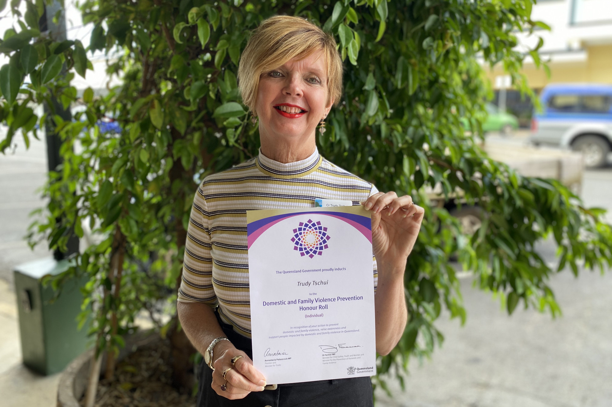 Cassowary Coast Councillor Trudy Tschui Inducted Into Domestic And Family Violence Prevention Honour Roll - feature photo