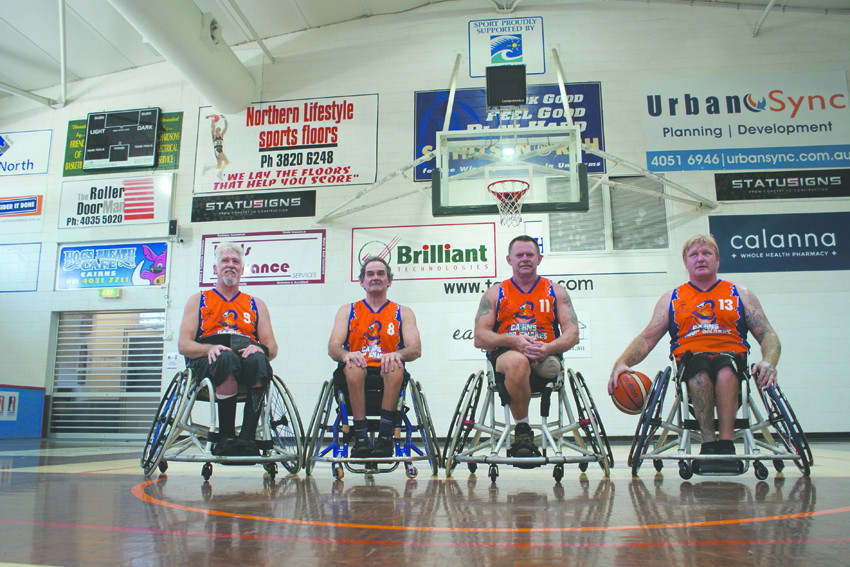 Cairns Hoopsnakes members, Garry Parker, Bob Moore, David Connolly and Adam Howarth PHOTO: Peter McCullagh