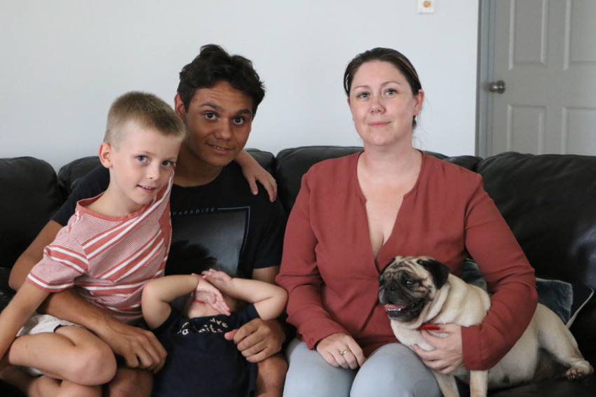 Yasmein O’Donoghue and her family who were within one week of becoming homeless.