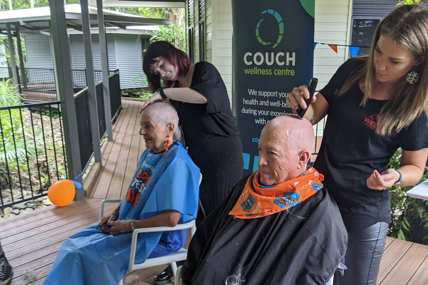 COUCH chairman Ron Holden and his wife Paula shaved their heads to raise money for the Leukaemia Foundation.