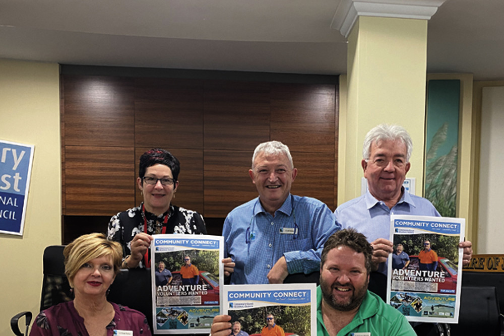 Cassowary Coast Councillors with a copy of the first Community Connect