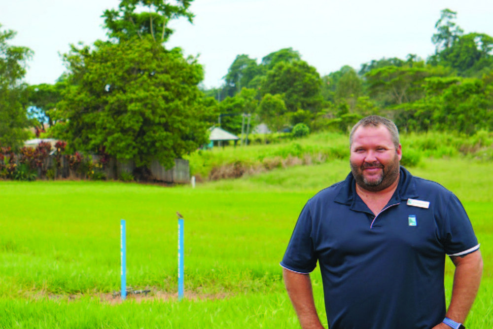 Councillor Nicholas Pervan at recently sold subdivision. Image Supplied