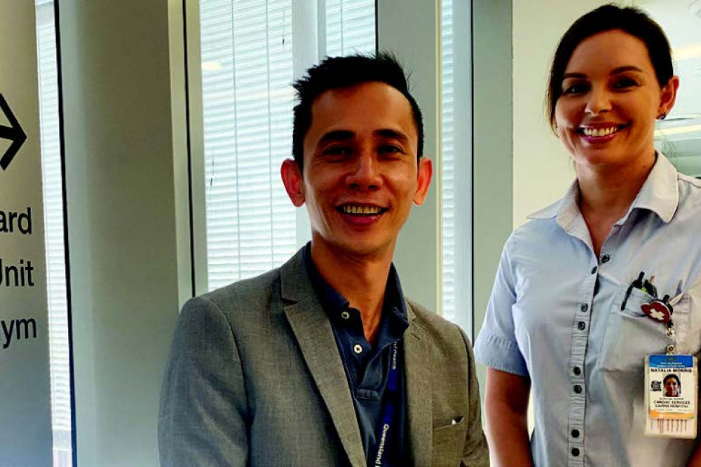 Cairns’ Hospital cardiac electrophysiologist Dr Kevin Ng and clinical nurse co-ordinator of cardiology genomics Natalia Morris - Image Supplied