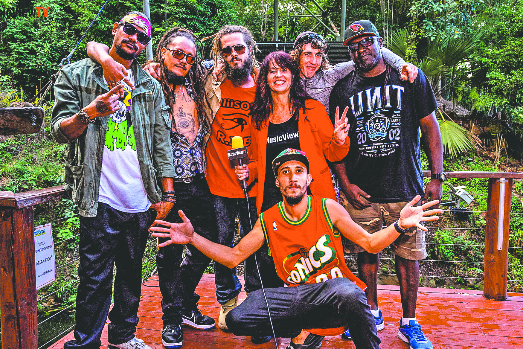 Aleta Tulk with Hip Hop band REB. Picture: Supplied