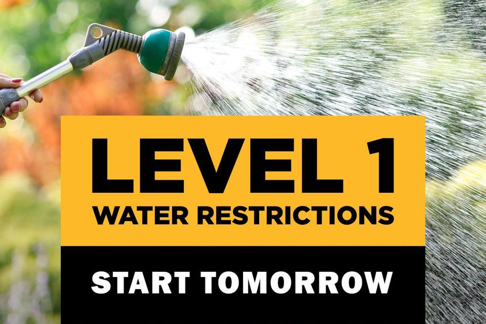 Level 1 water restrictions implemented - feature photo