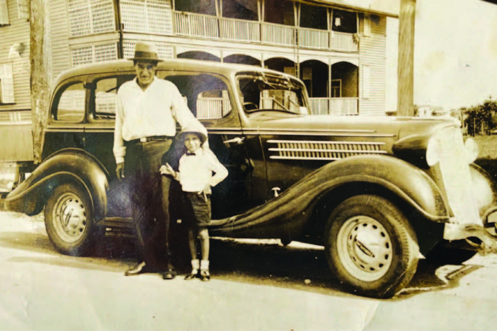 George with his father Albert.
