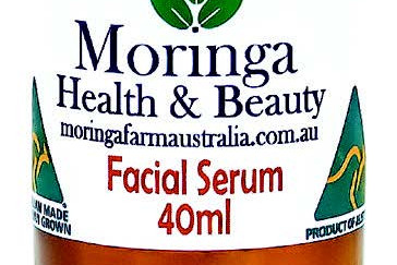 Pictured: Moringa Face Skin Cream SERUM is a Light Emulsion with no scent added.Strong in Anti-ageing ZEATIN and complexion brightening Bearberry extract.