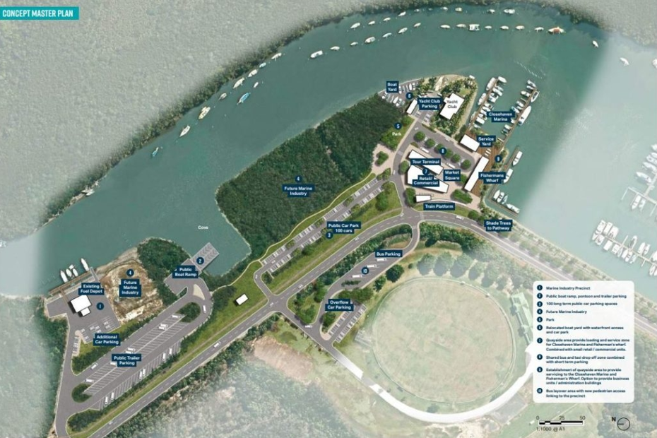 The 2018 concept plan of the marina precinct. Picture: DSC