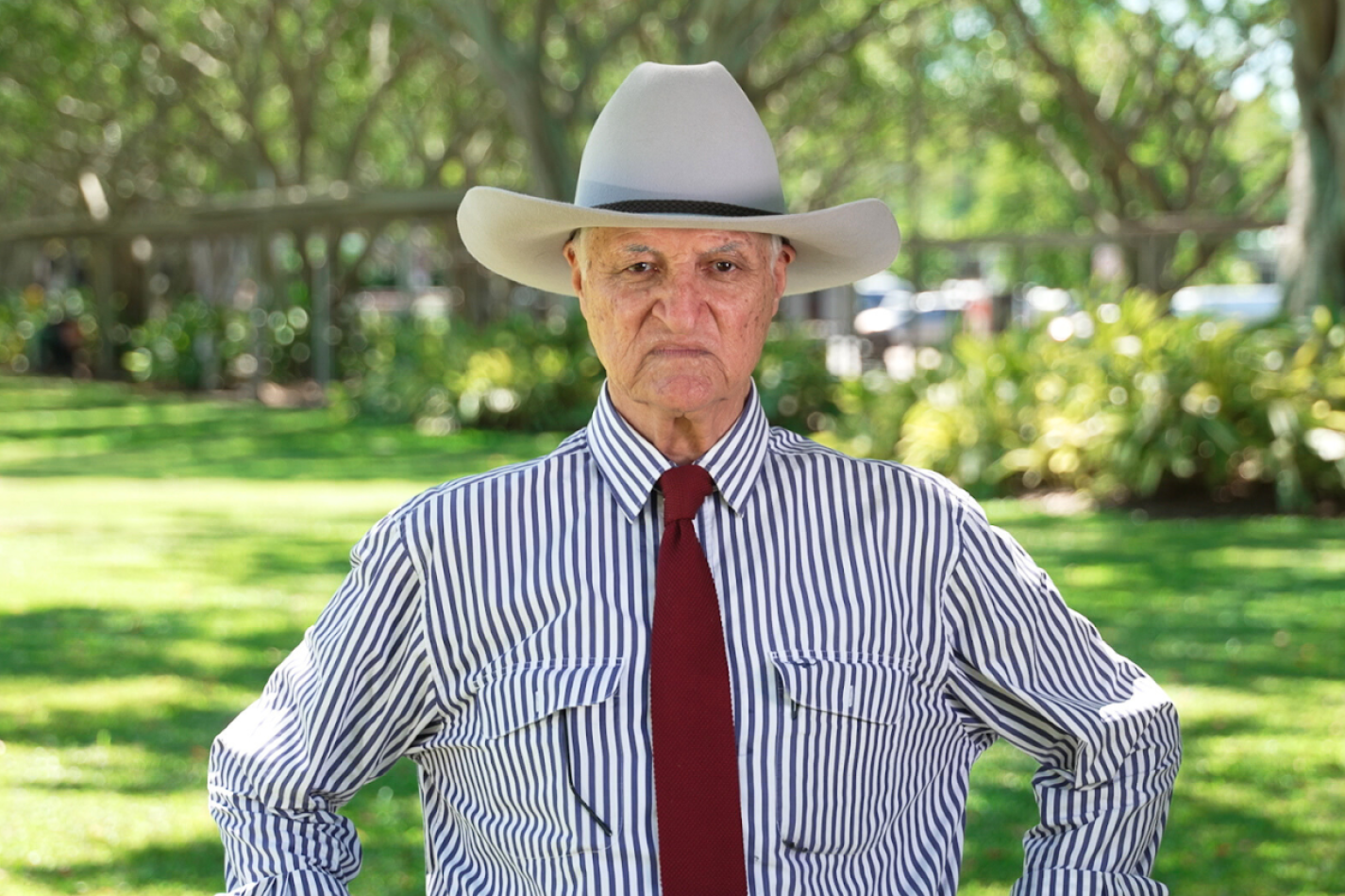 Member for Kennedy Bob Katter is against Woolworths trading on Sundays at Gordonvale. Picture: Supplied
