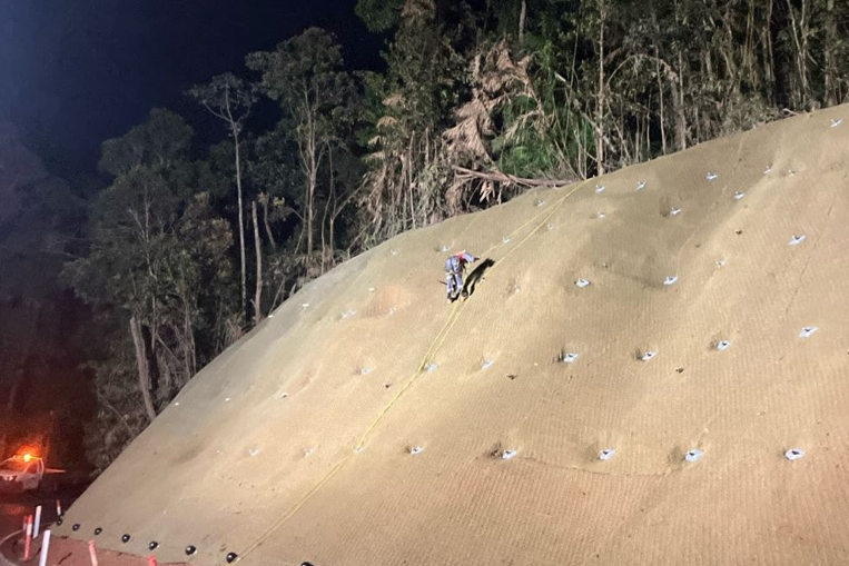 Stabilisation works on the Kuranda Range. Picture: DTMR