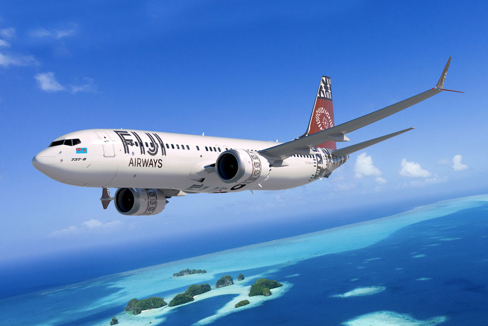 Fiji Airways will use a Boeing 737 MAX 8 with 210 seats on three services a week from Cairns to Nadi from April next year. Picture: Fiji Airways