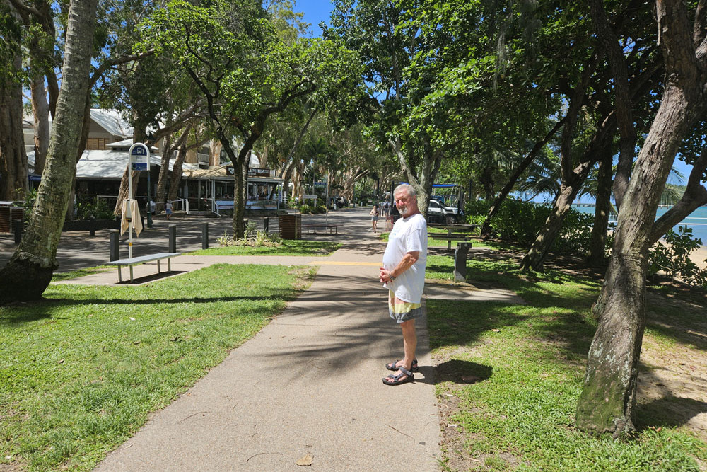 Palm Cove resident John Felan has a vision for Williams Esplanade to become a safe pedestrian zone. Picture: Nick Dalton
