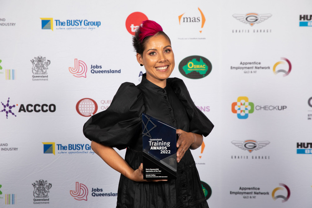 Jennah Halley, winner of Queensland Training Awards 2022 - Apprentice of the Year