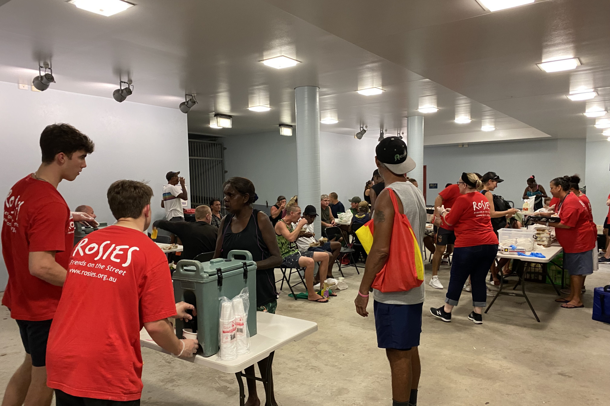 Rosies Friends on the Street, Cairns, provide meals and essentials for local homeless people. Picture: Supplied