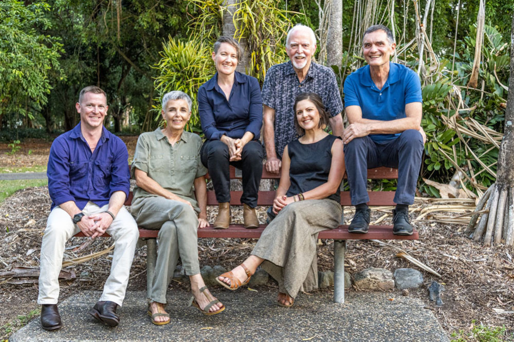 The Community First team is (from left) Liam Smith, Carine Visschers, Renee Lees, Denis Walls, Dr Nicole Sleeman and Phillip Musumeci. Picture: Supplied