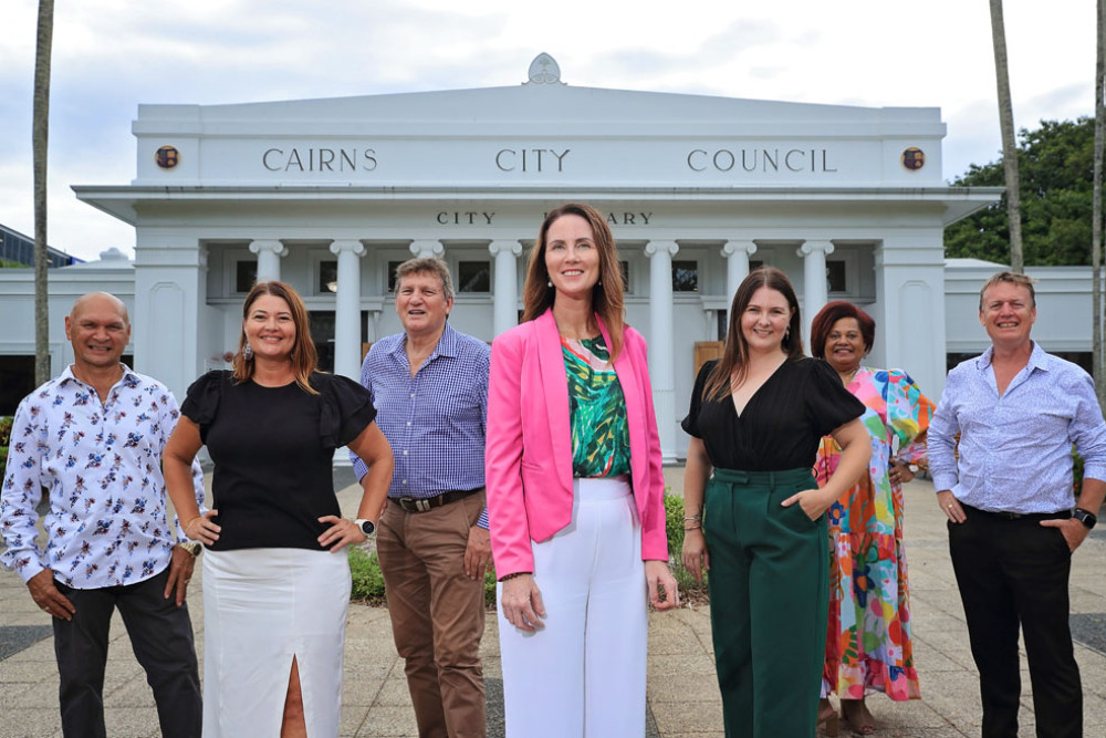 Team Eden canidiates (from left) Trevor Tim, Jo Piggott, Ian Moller-Nielsen, Amy Eden, Emma Gelling, Kesa Strieby, and Shane Trimby. Picture: Supplied