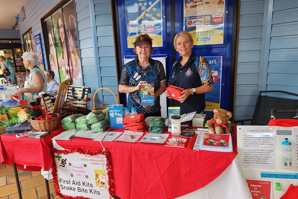 Port Douglas local ambulance committee volunteers Anne Donaldson (left) and Michelle Vladich at a recent Port Douglas volunteer expo.