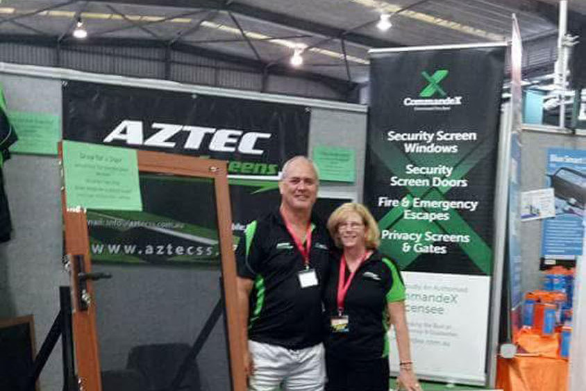 Aztec Security Screens’ owners Cliff and Lorraine Bailey are celebrating 10 years with the business. Picture: Supplied