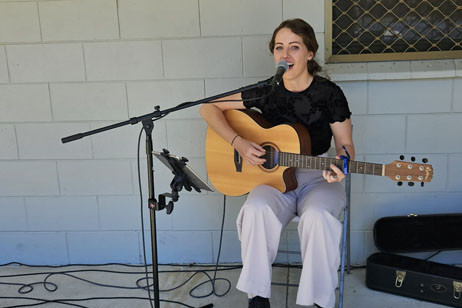 Musician Rebecca Langtree of Bungalow entertained the crowds.