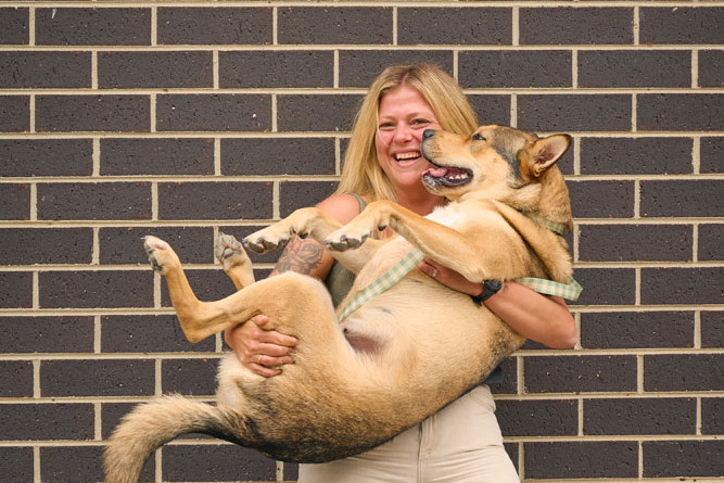 Laura and her dog Luna