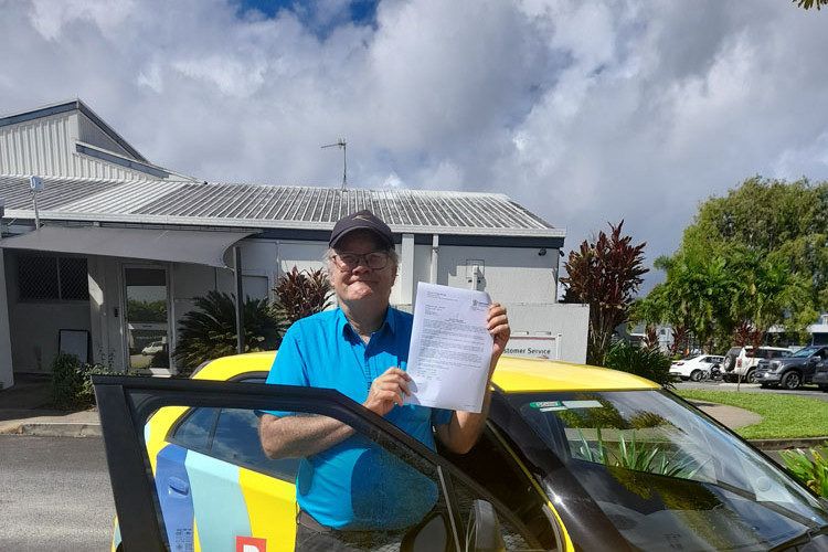 Kenneth Ursinus is delighted that he has obtained his driver’s licence through NJL Driving School. Picture: Supplied