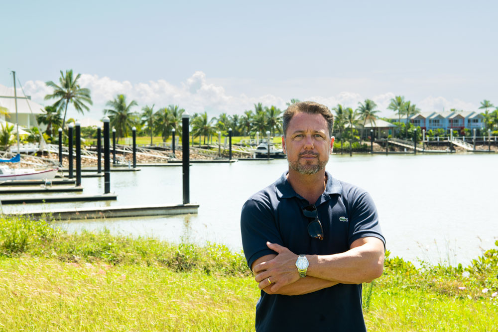 Hinchinbrook MP Nick Dametto on site at Port Hinchinbrook. Picture: Supplied