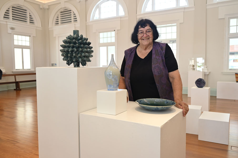 Cairns Potters Club president Lone White is inviting the community to visit the Court House Gallery from today to celebrate 50 years of the club with the Melting Pot exhibition. Picture: Isabella Guzman Gonzalez