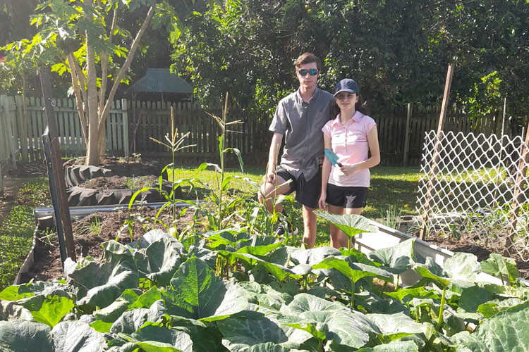 Luka and Kayla helped to establish the garden.