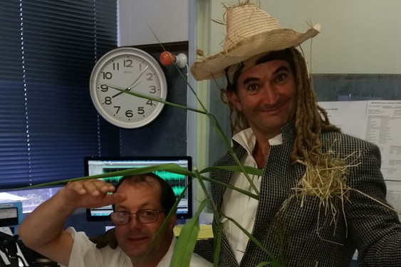 Above left: Gazza’s personal scarecrow attempt. AbovGazza’s personal scarecrow attempt. Pictures: Supplied