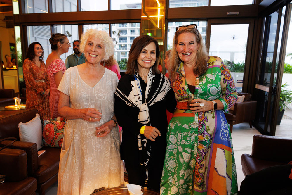 Penny van Oosterzee (left), Lisa Wilkinson and Jules Steer at the Cairns Tropical Writers Festival last year. Picture: Colyn Huber