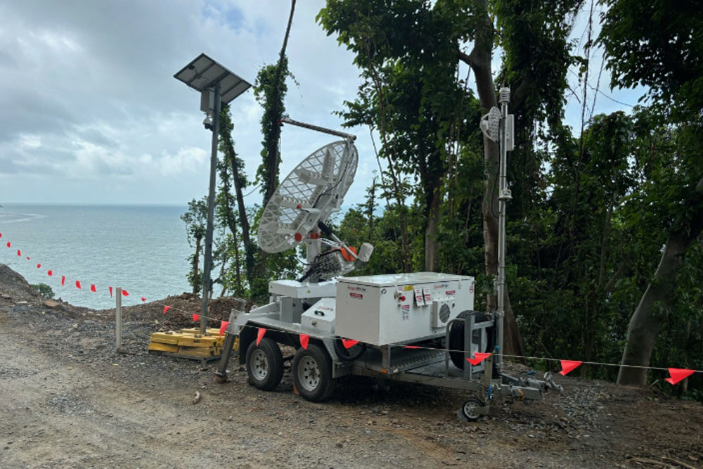 Moon-like radar equipment is monitoring landslides. Picture: Douglas Shire Council
