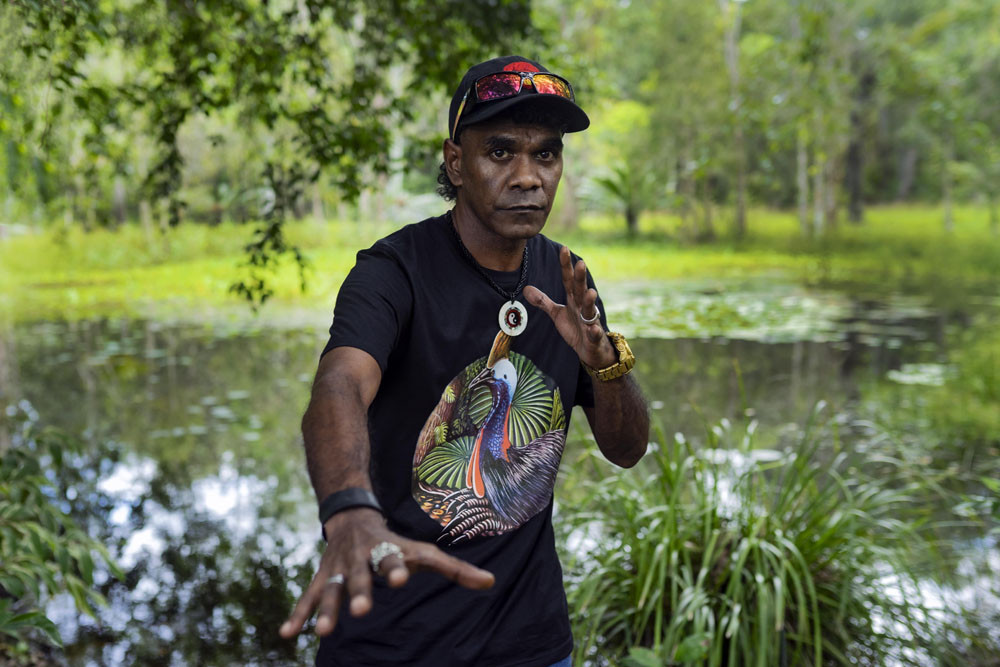 Uncle Bertie Riley, better known as Djawarray, will be launching is new album at Ellis Beach tomorrow. Picture: Alice Jade Portraits