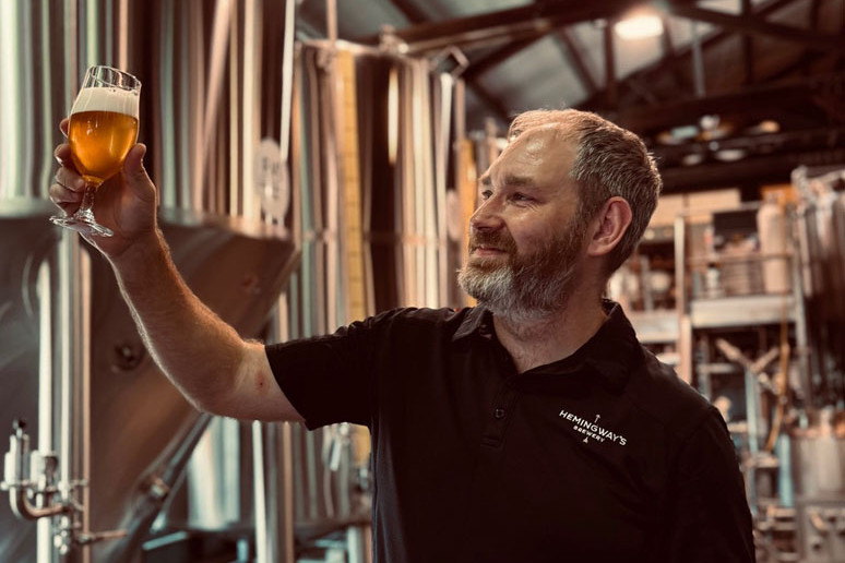 Hemingway’s Brewery head brewer Lee Drummond is seeking a top honour at the international awards in Melbourne in May. Picture: Hemingway’s Brewery