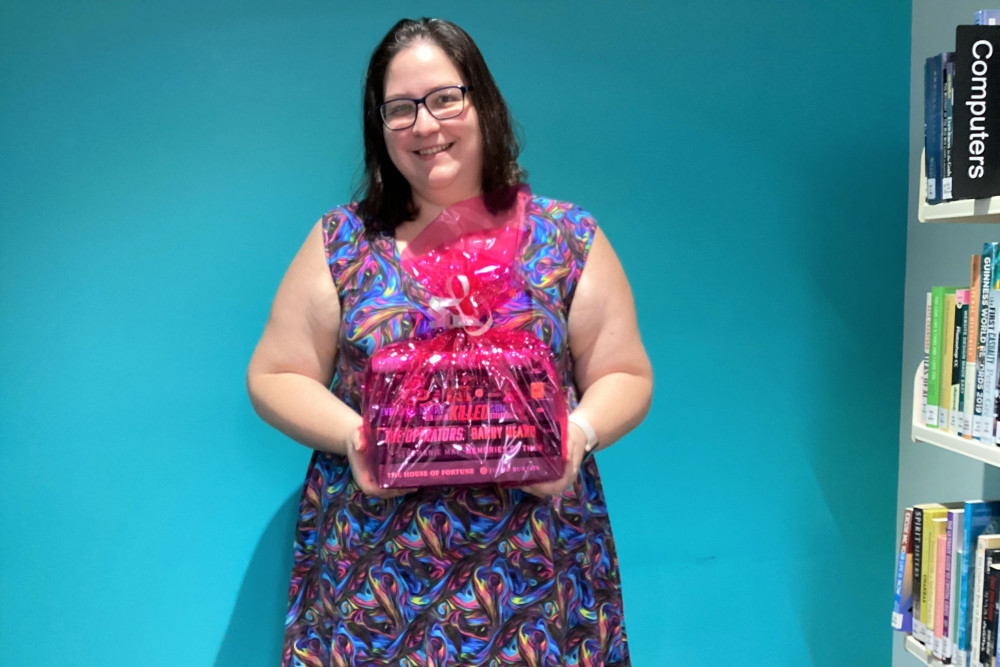 Lucky book winnerJamie Van Haaren