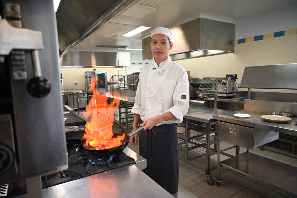 TAFE cookery student Eunsol Huh has been selected for the prestigious ‘Proud to be a Chef’ national program. Picture: Isabella Guzman Gonzalez