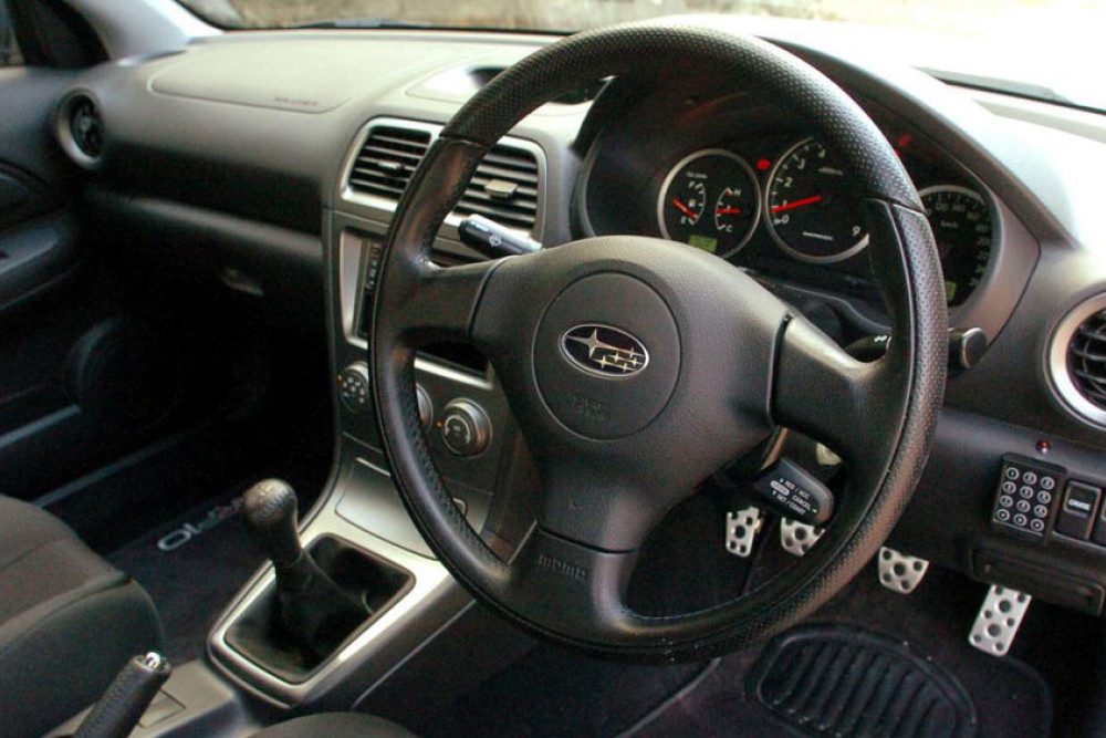 This Subaru has an engine immobiliser fitted with a key pad next to the steering wheel. Picture: Supplied