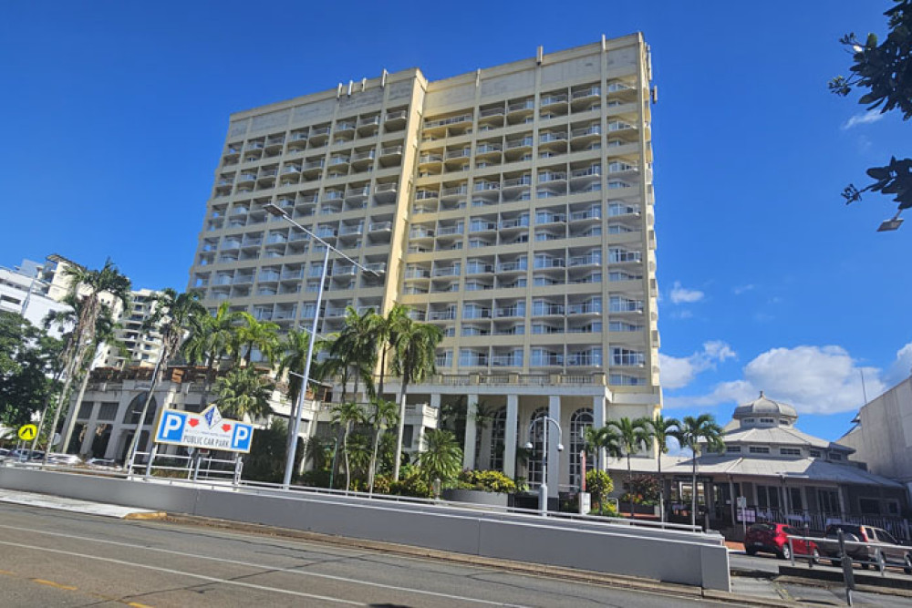 The Pullman Cairns International hotel has a commanding presence in the Cairns CBD. Picture: Nick Dalton