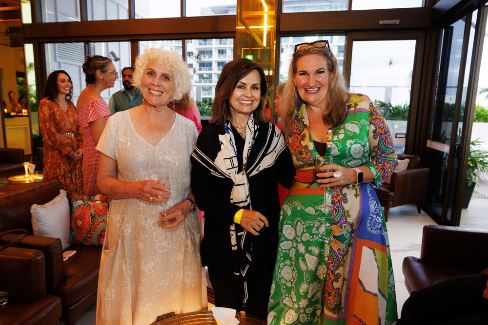 Penny van Oosterzee (left), Lisa Wilkinson and Jules Steer at the Cairns Tropical Writers Festival. Picture: Colyn Huber