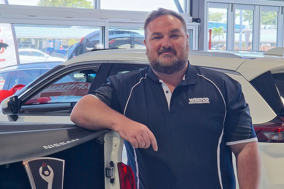 Daniel Kelly of Westco Nissan has won a Nissan Gold salesman award as one of the best in Australia. Picture: Westco Nissan