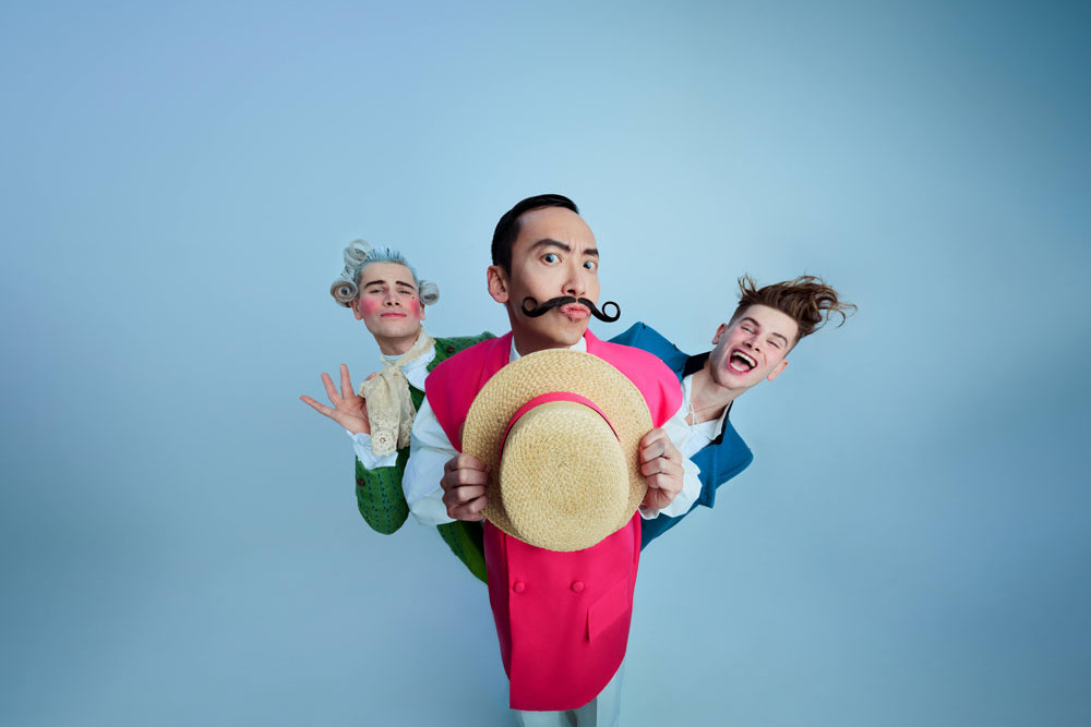 Three of the characters in the Barber of Seville show in Cairns next month. Picture: Supplied