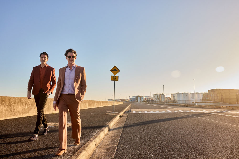 Paul Dempsey (left) and Bernard Fanning are bringing their unique show to Cairns. Picture: Cybele Malinowski