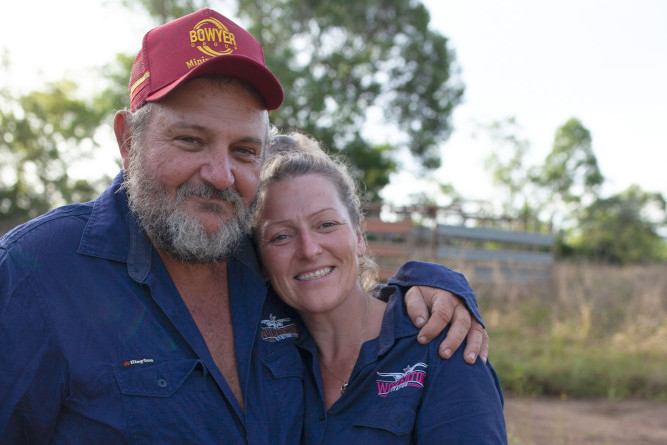 Emma and Neville Jackson on their property in Cape York.